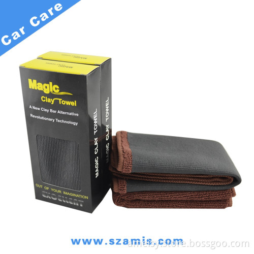 China Car detailing Custom Print Super Cleaning Magic Clay Bar Microfiber Towel Cleaning Cloth